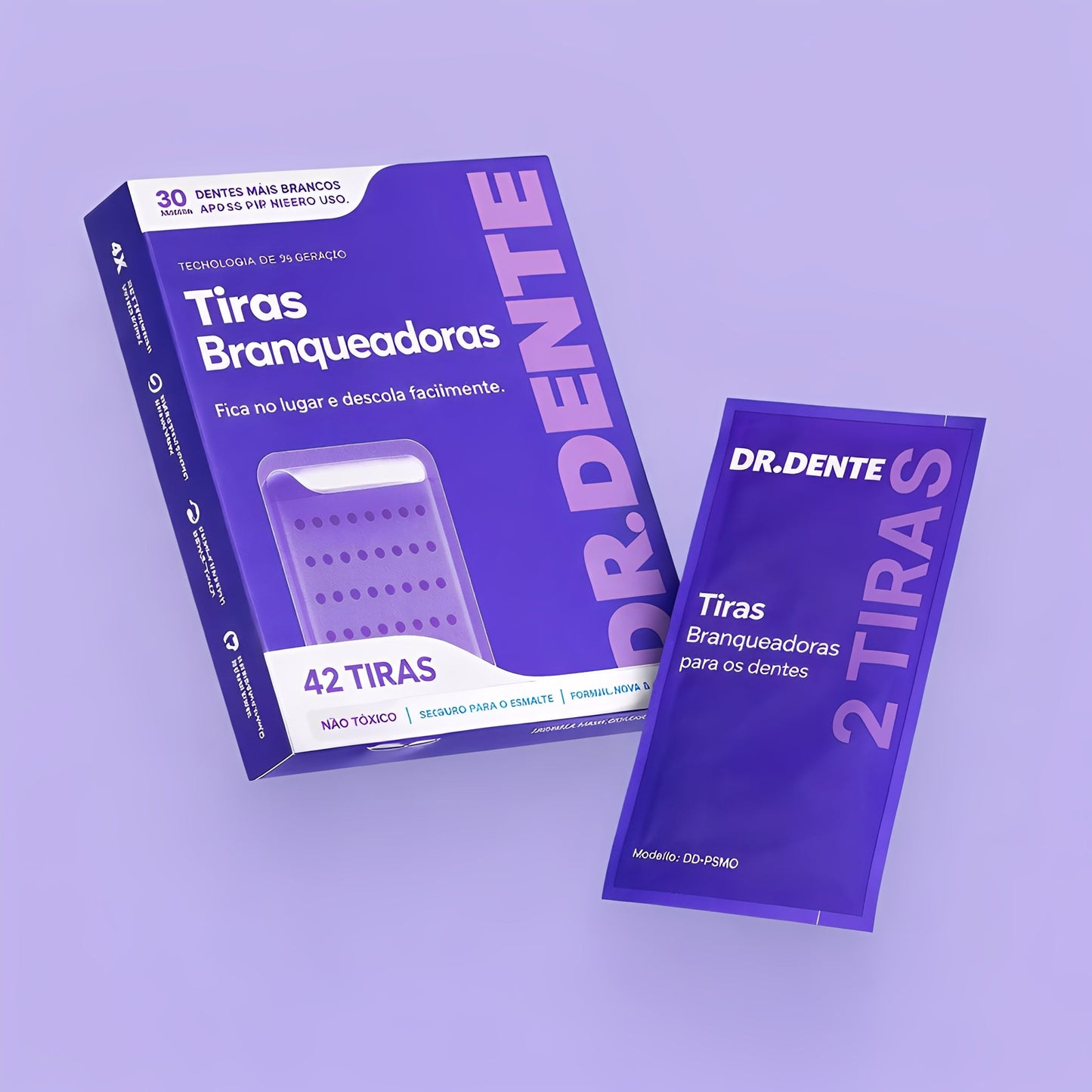 Tiras de Clareamento Profissional Roxas - Efeito Imediato